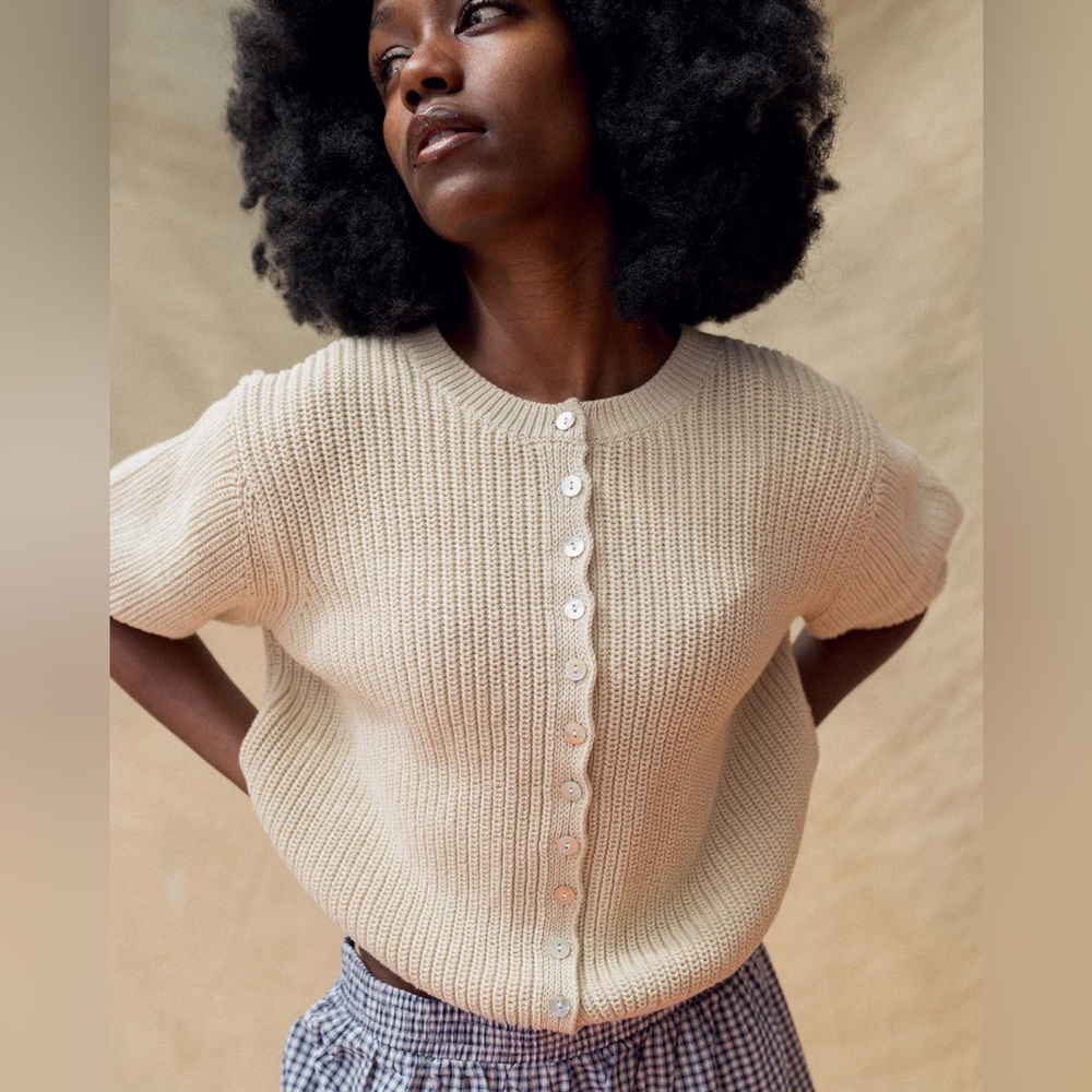 NWT Sonderhaus Coastal Cardigan - sand - Picture 2 of 7